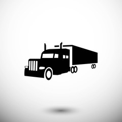truck icon stock vector illustration flat design