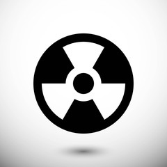 radioactive icon stock vector illustration flat design