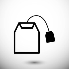 tea bag icon stock vector illustration flat design
