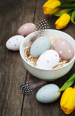 Easter eggs in a bowl