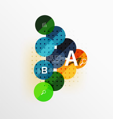 Circle modern geometry infographic background