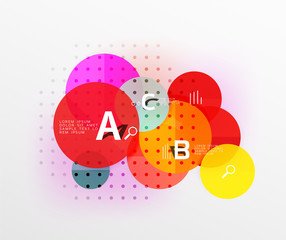 Circle modern geometry infographic background