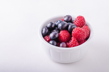 Berries in white bowl
