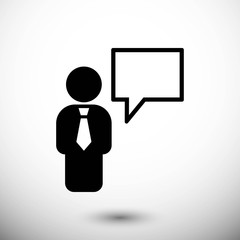 speaking of people, the chat icon stock vector illustration