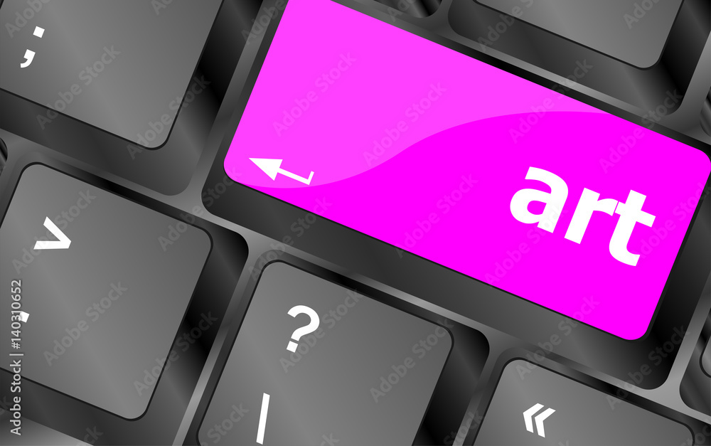 Poster art word computer keyboard key button