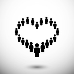 heart icon stock vector illustration flat design