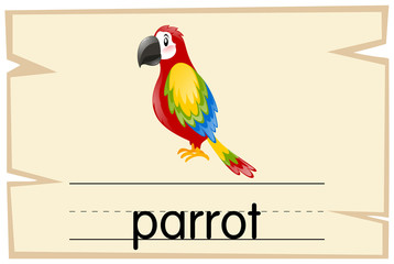 Wordcard template for word parrot