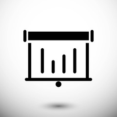 lectern with microphone icon stock vector illustration flat design