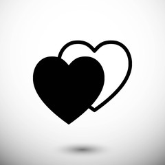 heart icon stock vector illustration flat design