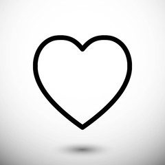 heart icon stock vector illustration flat design