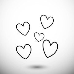 heart icon stock vector illustration flat design