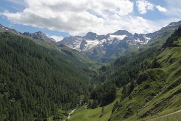Fototapeta premium View from Alpine Road to Timmelsjoch - Passo Rondo, Alps, Italy
