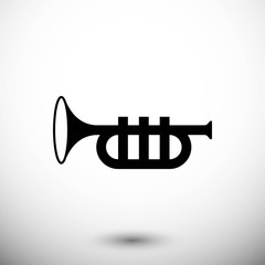 trumpet icon stock vector illustration flat design