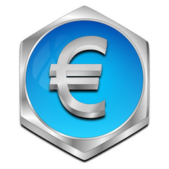 Obraz premium Button with Euro sign - 3D illustration