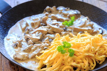 Geschnetzeltes mit Spätzle