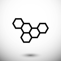 honeycomb honey icon stock vector illustration flat design
