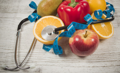 Healthy diet, weight loss - concept of healthy eating.