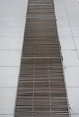 iron grate of water drain