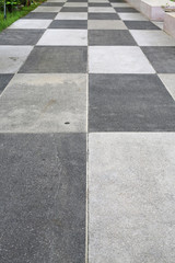 Street tiled stone pavement