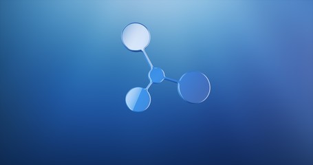Molecule Blue 3d Icon