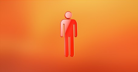 Man Red 3d Icon