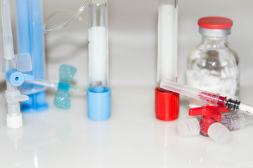 medical ampoules, syringes and vials
