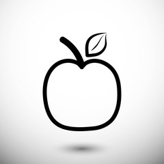 apple icon stock vector illustration flat design