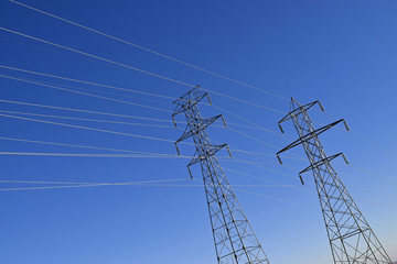 Electricity pylons in Arizona 