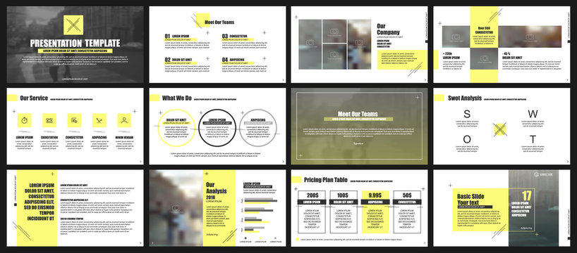 Elements for and presentation templates.