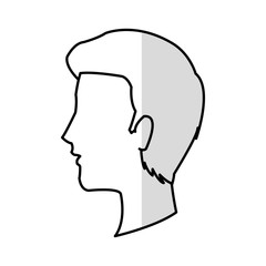 head of faceless man icon image vector illustration design 
