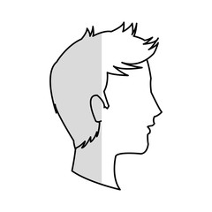 head of faceless man icon image vector illustration design 