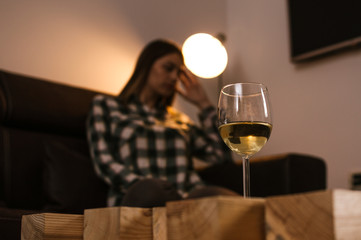 Girl having problem with alcohol