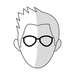 head of faceless man icon image vector illustration design 