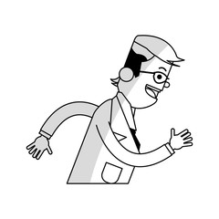 businessman running icon image vector illustration design 