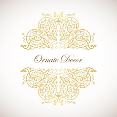 Vector decorative frame. Elegant element for design template.