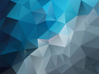 vector abstract irregular polygon background with a triangle pattern in blue and gray color