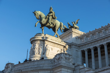 Monument to Vittorio Emanuele II in Rome, Italy.