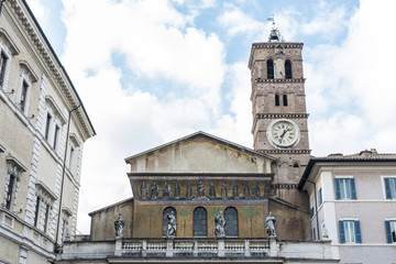 Fototapeta na wymiar Church of Santa Cecilia in Trastevere, Rome, Italy.