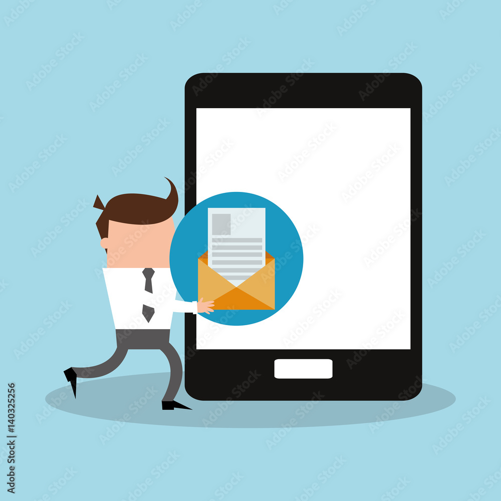 Poster instant messaging related icons image vector illustration design