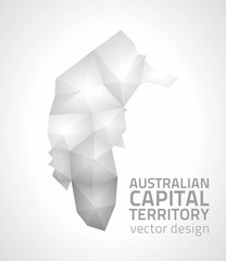 Australian Capital Territory graphic polygonal mosaic vector triangle map