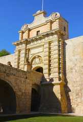 Fototapeta na wymiar The Main Gate of Mdina, MALTA.