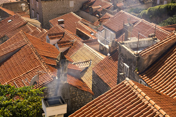 Rooftops of Old Town Dubrovnik view from City Walls © ewelinaf