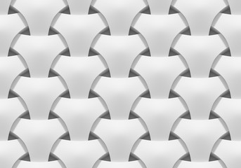 Fototapeta premium White shaded abstract geometric pattern. 3D rendering background.
