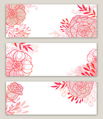 Pink Floral banners