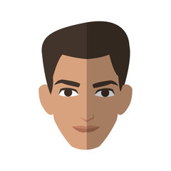 good looking man face cartoon icon over white background. colorful design. vector illustration