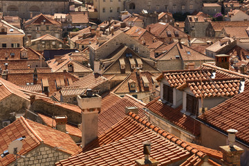 Rooftops of Old Town Dubrovnik view from City Walls © ewelinaf