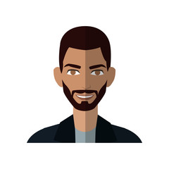 good looking man cartoon icon over white background. colorful design. vector illustration