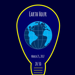Earth Hour environmental movement illustration