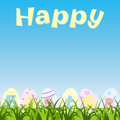 Happy Easter greeting card