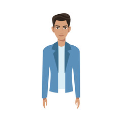 Fototapeta premium good looking man cartoon icon over white background. colorful design. vector illustration